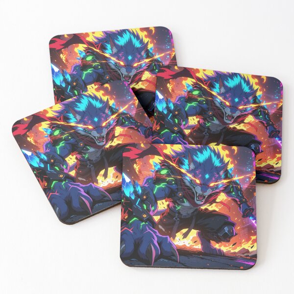 Item preview, Blue Beast Unleashed in Flame and Might (V4) designed and sold by SabaMirzique.