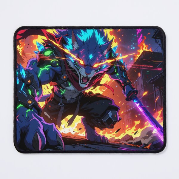 Item preview, Blue Beast Unleashed in Flame and Might (V4) designed and sold by SabaMirzique.