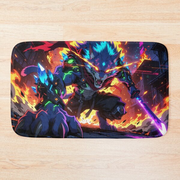 Item preview, Blue Beast Unleashed in Flame and Might (V4) designed and sold by SabaMirzique.