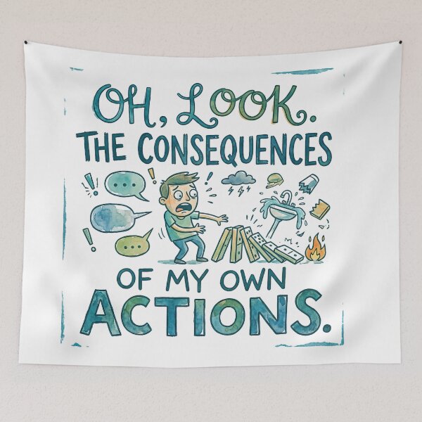 Item preview, OH, LOOK. THE CONSEQUENCES OF MY OWN ACTIONS. designed and sold by BestCoolStuff.