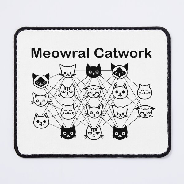 Item preview, Meowral Catwork White Background designed and sold by yuretzius.