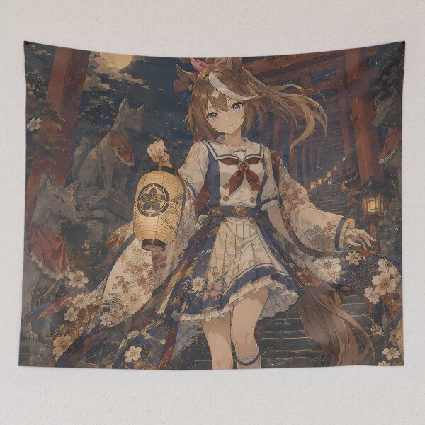 Item preview, Tokai Teio Uma Musume Moonlit Shrine Lantern Walk designed and sold by mildaclairmo.