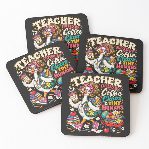 Item preview, Teacher Fueled by Coffee Chaos, back to school designed and sold by xghambo.