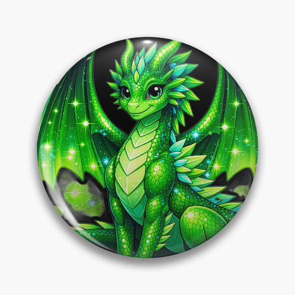 Item preview, Cute Emerald Crystal Dragon Magical Fantasy Sticker designed and sold by Freestyle Prints.