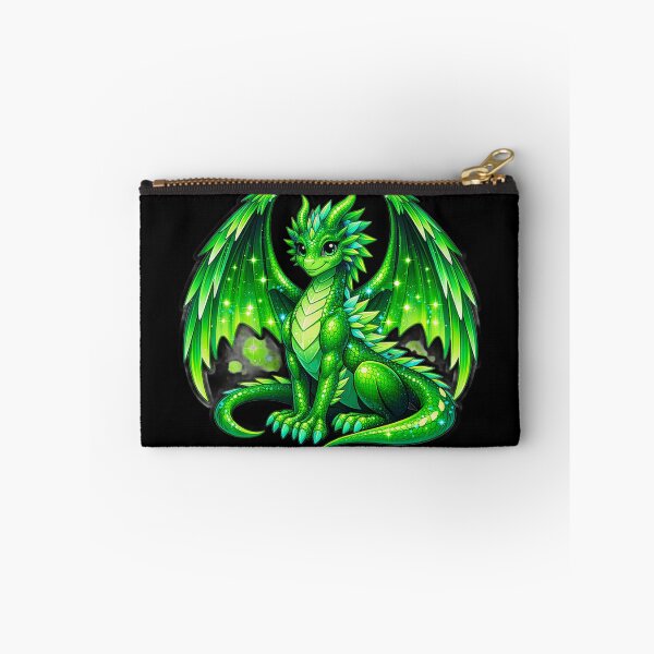 Item preview, Cute Emerald Crystal Dragon Magical Fantasy Sticker designed and sold by Freestyle Prints.