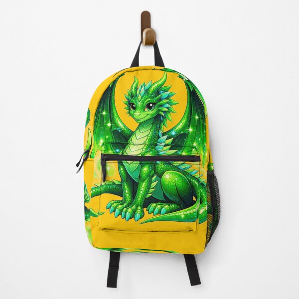 Item preview, Cute Emerald Crystal Dragon Magical Fantasy Sticker designed and sold by Freestyle Prints.