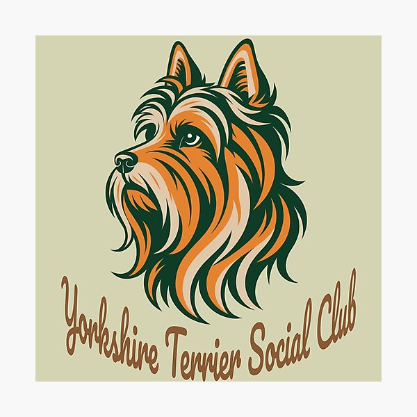 Item preview, Yorkshire Terrier Social Club Vintage Badge designed and sold by Kinship-Pets.