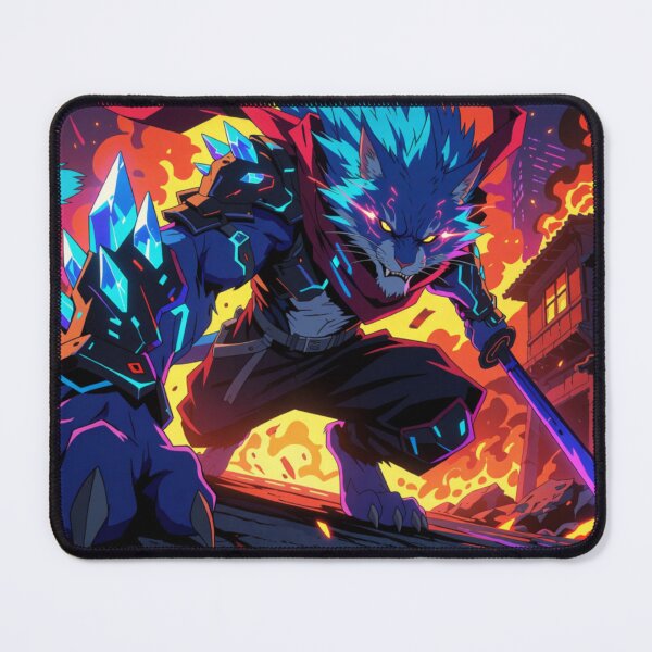 Item preview, Blue Beast Unleashed in Flame and Might (V3) designed and sold by SabaMirzique.