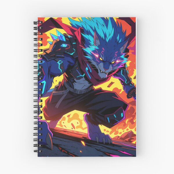 Item preview, Blue Beast Unleashed in Flame and Might (V3) designed and sold by SabaMirzique.