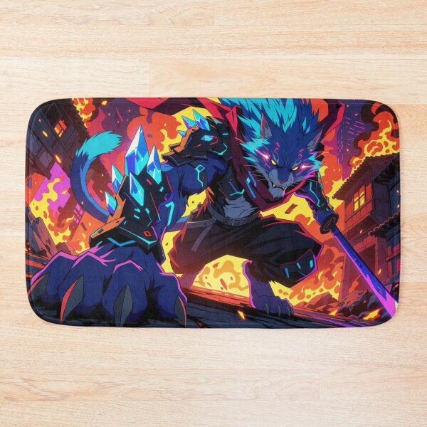 Item preview, Blue Beast Unleashed in Flame and Might (V3) designed and sold by SabaMirzique.