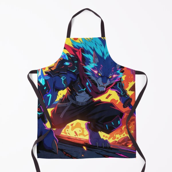 Item preview, Blue Beast Unleashed in Flame and Might (V3) designed and sold by SabaMirzique.