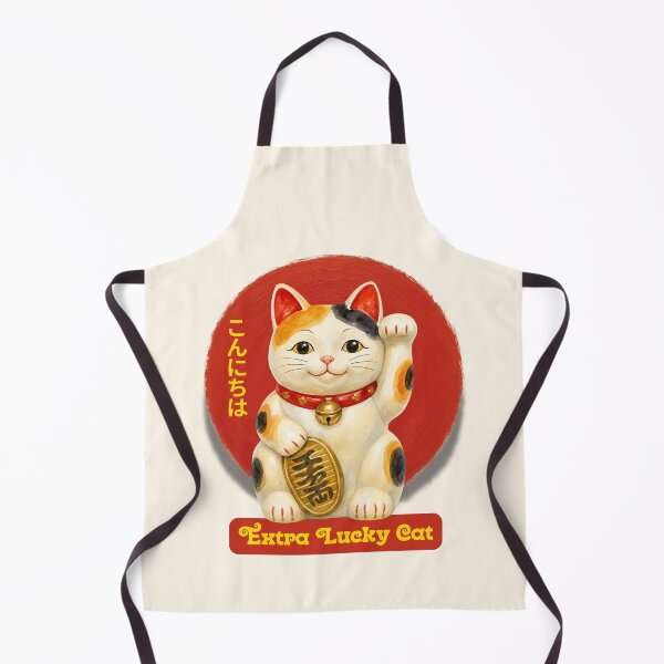 Item preview, Lucky Cat Maneki Neko - Beige - Kawaii Japanese Gift designed and sold by InkyGenies.