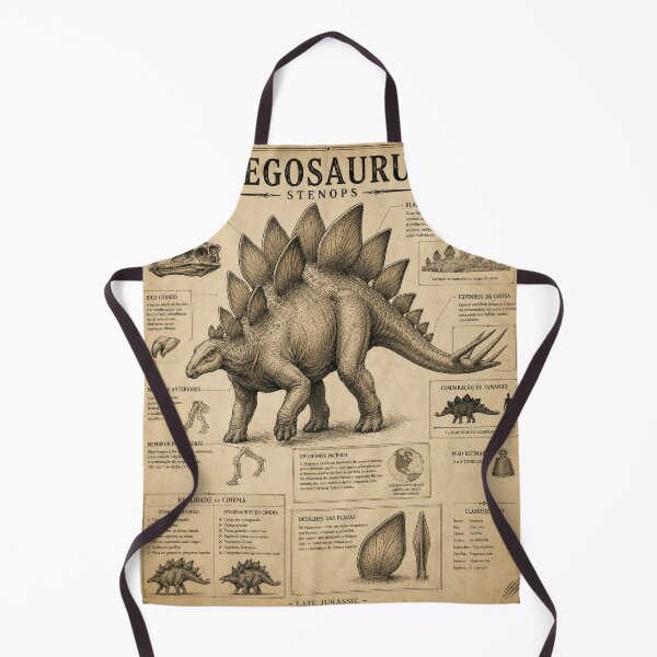 Item preview, Stegosaurus Stenops | Vintage Paleontology Scientific Illustration designed and sold by VantedStore.