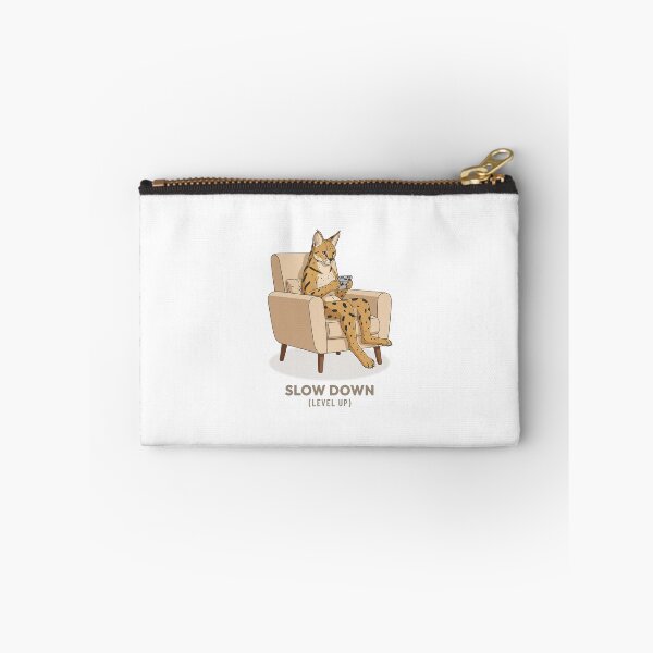 Item preview, Serval Cat Playing Handheld Console Retro Aesthetic designed and sold by COZY VINTAGE animal.