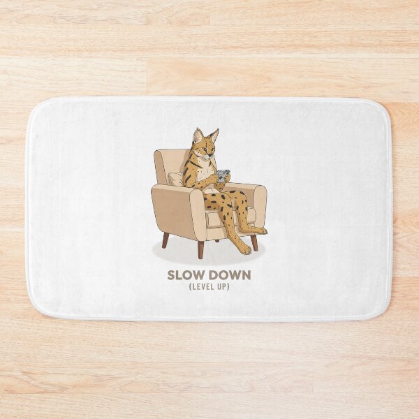 Item preview, Serval Cat Playing Handheld Console Retro Aesthetic designed and sold by COZY VINTAGE animal.