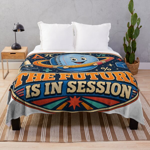 Item preview, Back to school The Future Is In Session Retro Space Planet Teacher designed and sold by Uglyandcute.