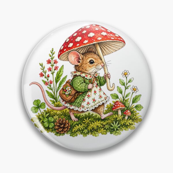 Item preview, Cottagecore Mouse Mushroom Umbrella designed and sold by Myra365Art.