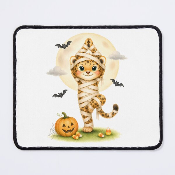 Item preview, Halloween Tree Pose Mummy Jaguar designed and sold by YogiAnimalArt.