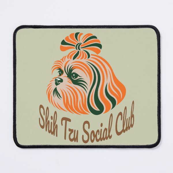 Item preview, Shih Tzu Social Club Vintage Badge designed and sold by Kinship-Pets.