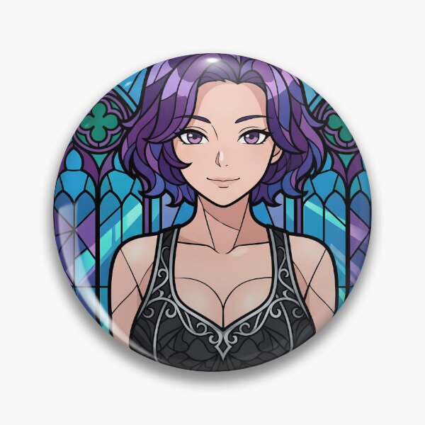 Item preview, Azusa Hamaoka Grand Blue Purple Stained Glass Elegant Smile designed and sold by mildaclairmo.
