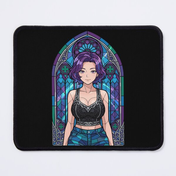 Item preview, Azusa Hamaoka Grand Blue Purple Stained Glass Elegant Smile designed and sold by mildaclairmo.