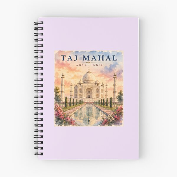 Artikelvorschau, Taj Mahal Agra India Watercolor Travel Souvenir entworfen und verkauft von AnjaSarahArt.