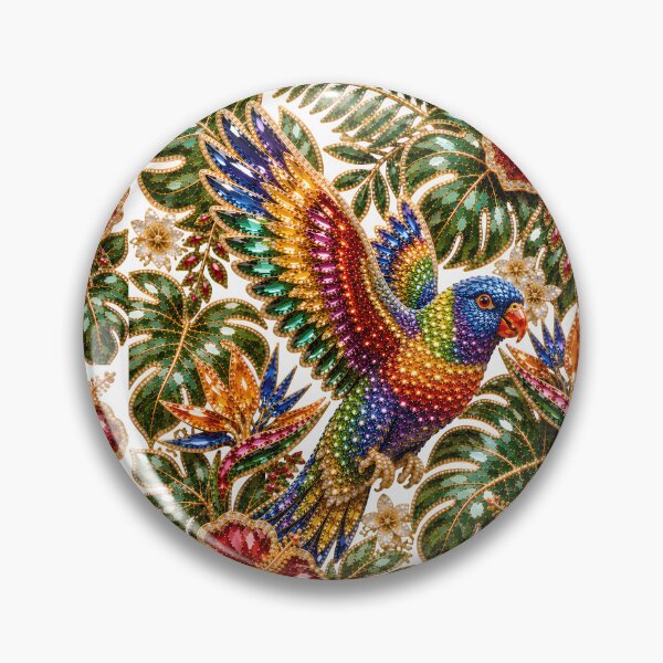 Item preview,  Crystal Rainbow Lorikeet bird designed and sold by wordspixies.
