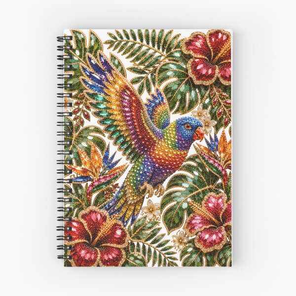 Item preview,  Crystal Rainbow Lorikeet bird designed and sold by wordspixies.