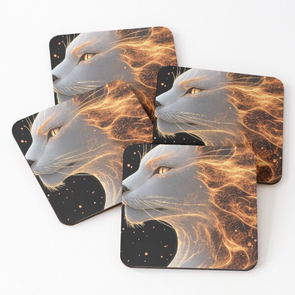 Item preview, Lion Golden Flame Mythical Creature Art designed and sold by mildaclairmo.