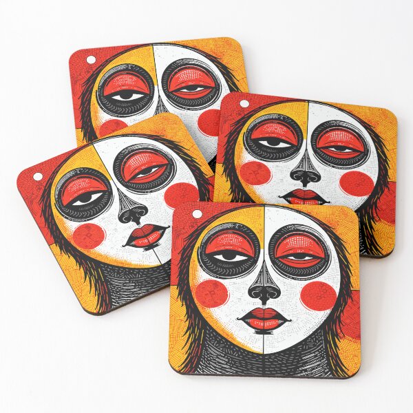 Item preview, Tribal Bauhaus Mask – Abstract Ritual Geometry Art designed and sold by zoliartdesign.