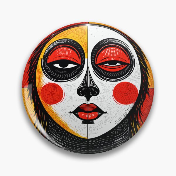 Item preview, Tribal Bauhaus Mask – Abstract Ritual Geometry Art designed and sold by zoliartdesign.
