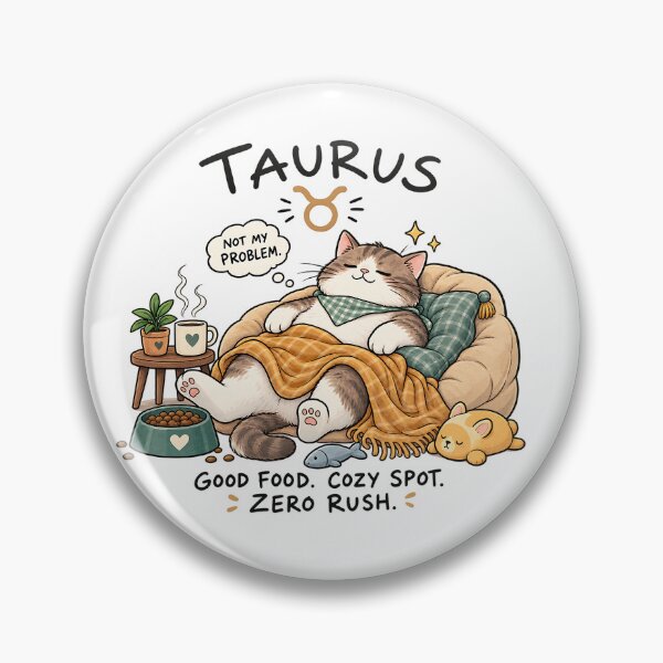 Item preview, Taurus Cat Cozy Life designed and sold by NucciCollective.