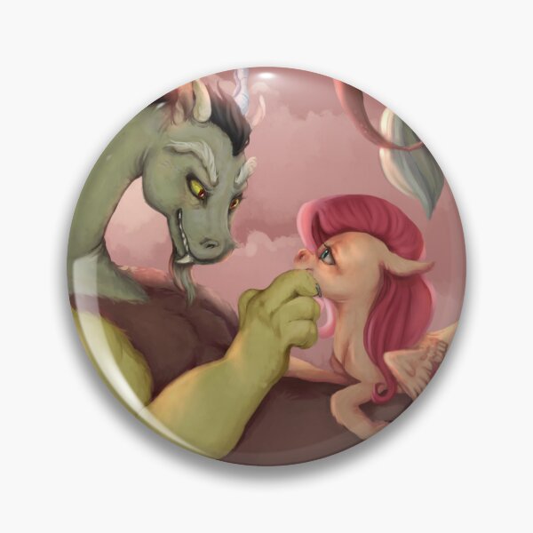 Item preview, pegasus and draconequus mlp fluttershy discord designed and sold by Wolfwithteeth.