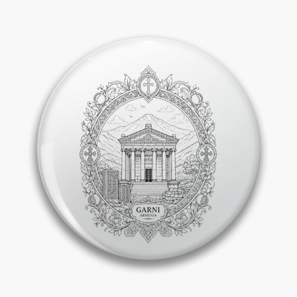 Item preview, Garni Temple Armenia Armenian Heritage Mandala designed and sold by Anahit Petrosyan Art Studio & Unique Print Designs for a Gift.