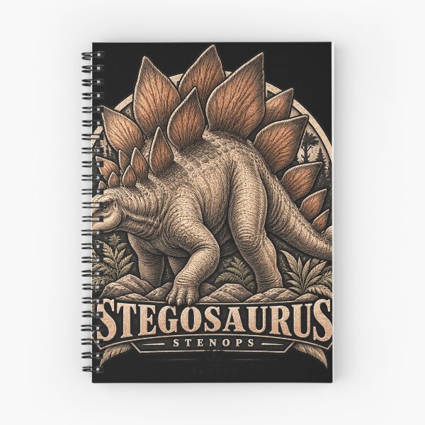 Item preview, Stegosaurus Stenops | Vintage Jurassic Dinosaur Illustration designed and sold by VantedStore.