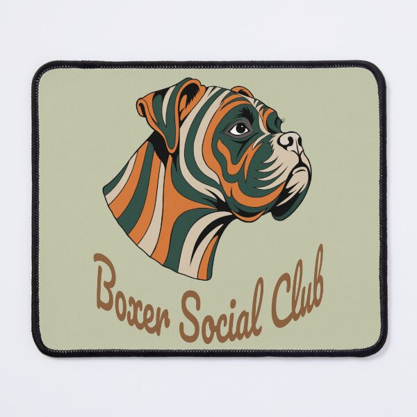 Item preview, Boxer Social Club Vintage Badge designed and sold by Kinship-Pets.