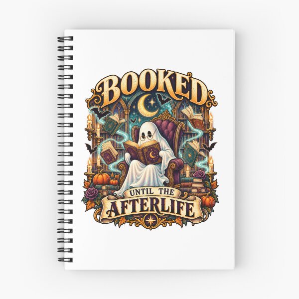 Item preview, Booked Until the Afterlife – Funny Halloween Ghost Book Lover Design designed and sold by FZ Designs.