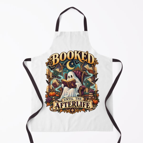 Item preview, Booked Until the Afterlife – Funny Halloween Ghost Book Lover Design designed and sold by FZ Designs.
