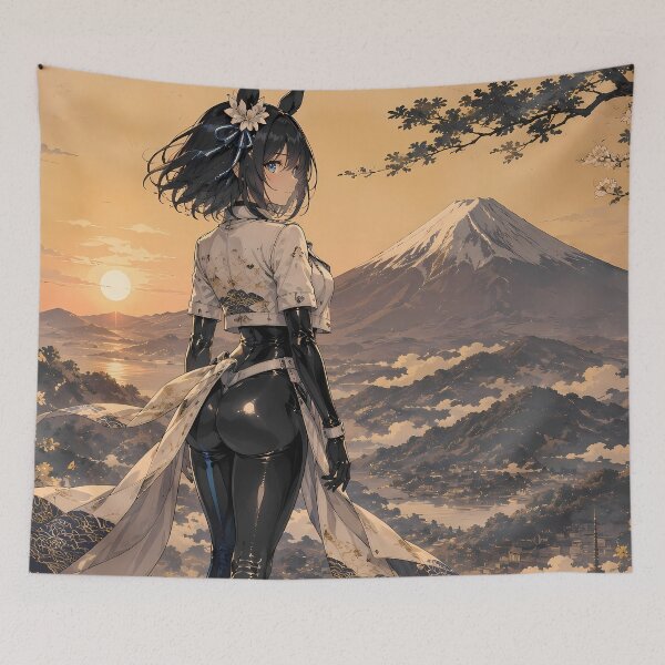 Item preview, Eishin Flash Uma Musume Mount Fuji Sunset Vista designed and sold by mildaclairmo.