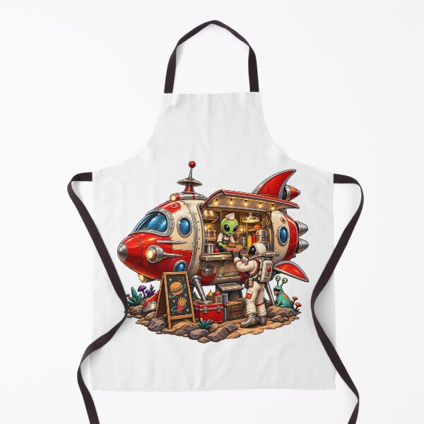 Item preview, Retro Space Food Truck – Vintage Alien Diner designed and sold by builtforyou.