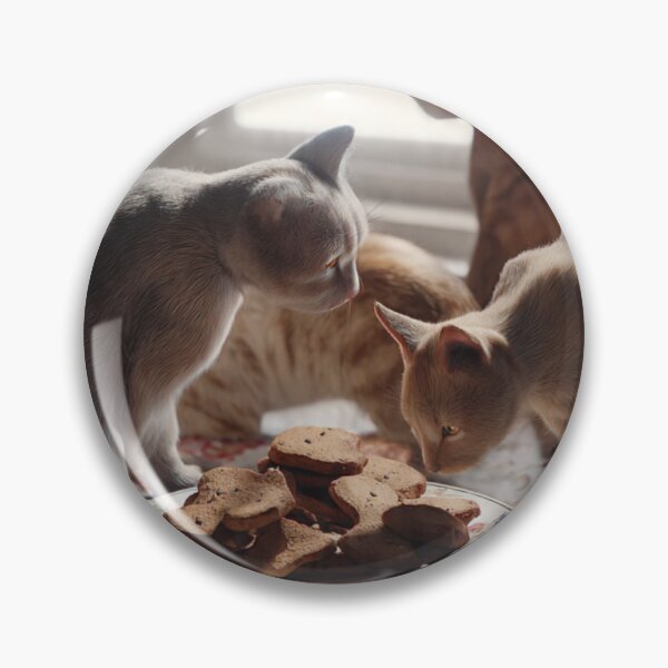 Item preview, Curious Cats and a Plate Full of Cat-Shaped Cookies designed and sold by TreatLLC.