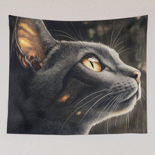 Item preview, Abyssinian Cat Golden Eyes Shadow Feline Moonlight Glow designed and sold by mildaclairmo.