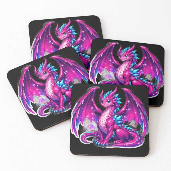 Item preview, Cute Purple Galaxy Crystal Dragon Magical Fantasy Sticker designed and sold by Freestyle Prints.