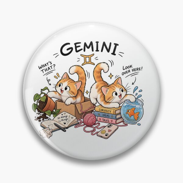 Item preview, Gemini Curious Cat Duo designed and sold by NucciCollective.