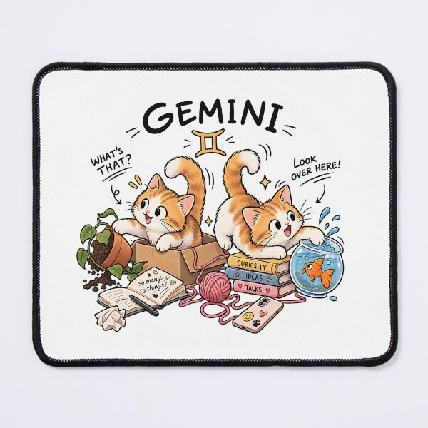 Item preview, Gemini Curious Cat Duo designed and sold by NucciCollective.