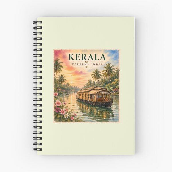 Item preview, Kerala India Watercolor Travel Souvenir designed and sold by AnjaSarahArt.