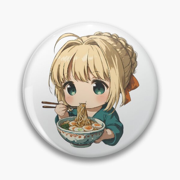 Item preview, Saber Fate Stay Night Kawaii Ramen Elegant Chibi Bowl designed and sold by mildaclairmo.