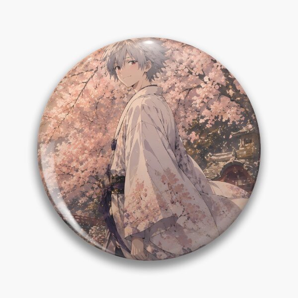Item preview, Kaworu Nagisa Neon Genesis Evangelion Sakura Kimono Stroll designed and sold by mildaclairmo.