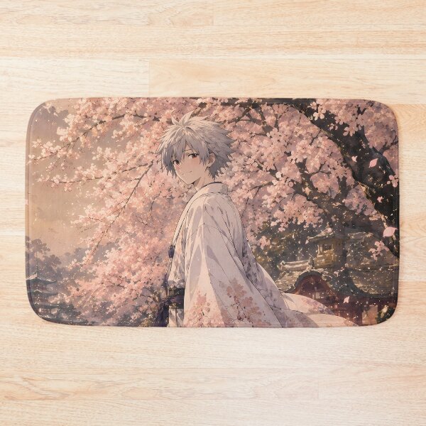Item preview, Kaworu Nagisa Neon Genesis Evangelion Sakura Kimono Stroll designed and sold by mildaclairmo.