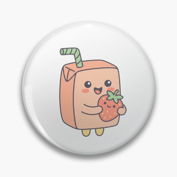 Item preview, Cute Kawaii Juice Box Hugging Strawberry Fruit designed and sold by ajamzbox.